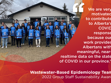 Wastewater-Based Epidemiology Team - 2022 Group Staff Sustainability Award