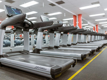 Treadmills in the fitness centre.