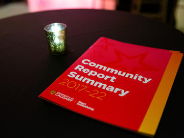 2022 Community Report event on main campus.