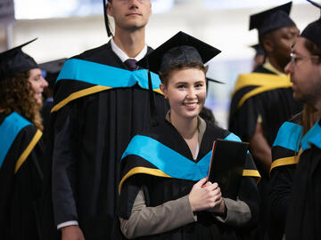 UCalgary students at fall convocation ceremonies on Nov. 16, 2023.