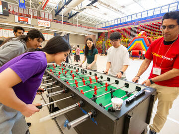 A game of foosball