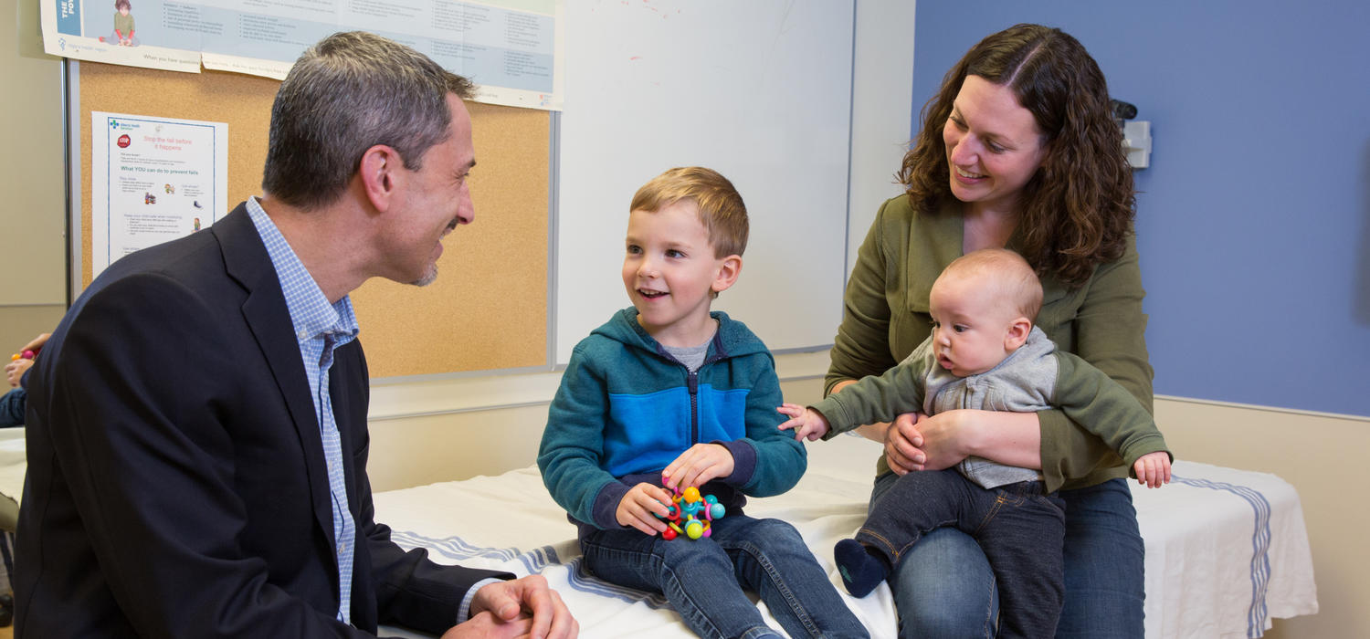 Stephen Freedman, left, says probiotics are not an effective treatment for children who experience diarrhea and vomiting caused by intestinal infections. Freedman led a research study involving teams throughout Canada; the findings show there was no evidence that probiotics had any effect on reducing symptoms or helping with recovery. This information should prove helpful for parents like Melanie Tibbits, here with her children Wyatt, 3, and Sawyer, five months.