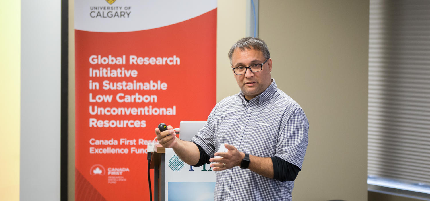GRI energy director Ian Gates, professor of chemical and petroleum engineering at Schulich School of Engineering, shared research developments at a recent oil and gas industry lunch and learn.