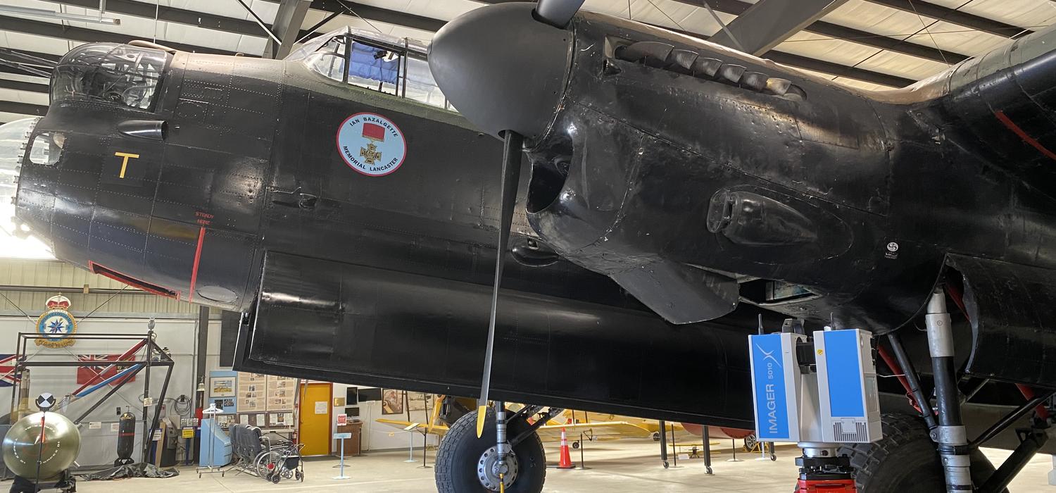 WWII bomber plane in hanger