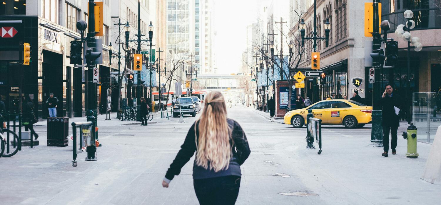 Girl on Calgary street
