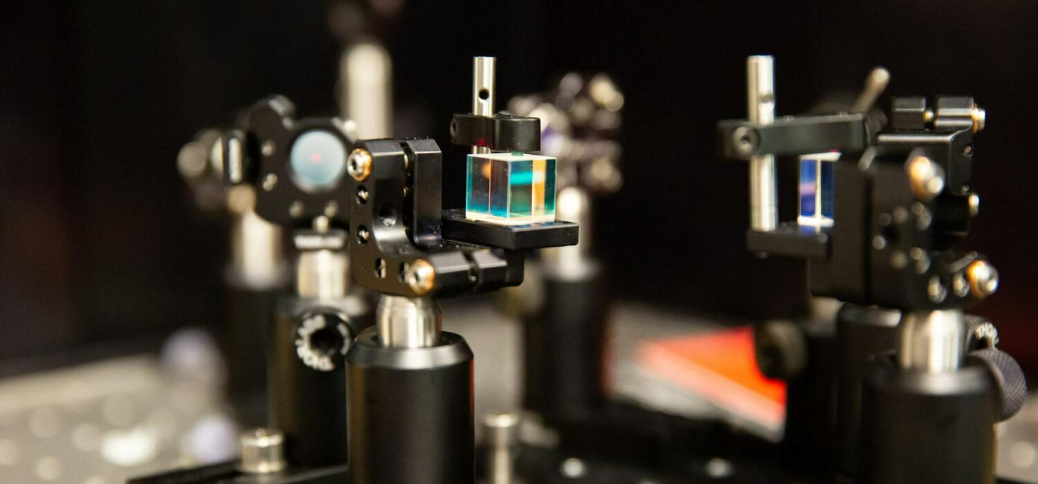 A closeup shot of a quantum research tool