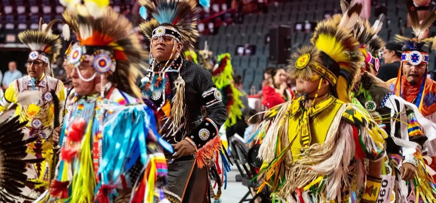 Powwow dance at Calgary Stampede 2024.