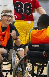 During the five-day camp, participants tried out a range of adapted sports including wheelchair volleyball and basketball.