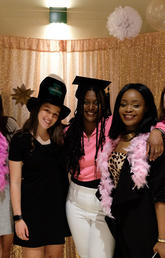 Chantal Palmer, centre, with her current and former co-workers from the Faculty of Graduate Studies, University of Calgary. Photo courtesy Chantal Palmer 