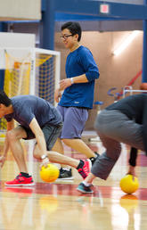 Dodgeball activities during UFlourish