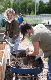 Gardening is a fun Earth Day activity.