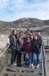 Students on an ISS trip to Drumheller