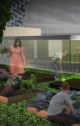 Garden render, Rochelle Greenberg (MArch’20) 