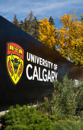 University of Calgary sign in the fall