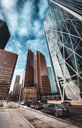 Tall buildings in downtown Calgary