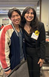 Bill Zheng, 2024 National Conference Coordinator for CNSA and Faith Moghaddami Undergraduate Nursing Society president