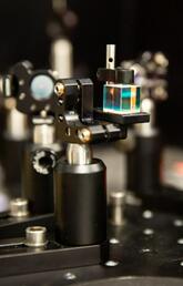 A closeup shot of a quantum research tool
