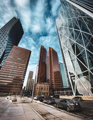 Tall buildings in downtown Calgary