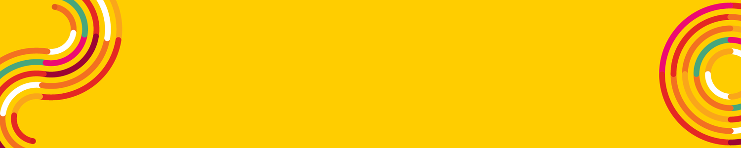 Yellow background with coloured lines on top