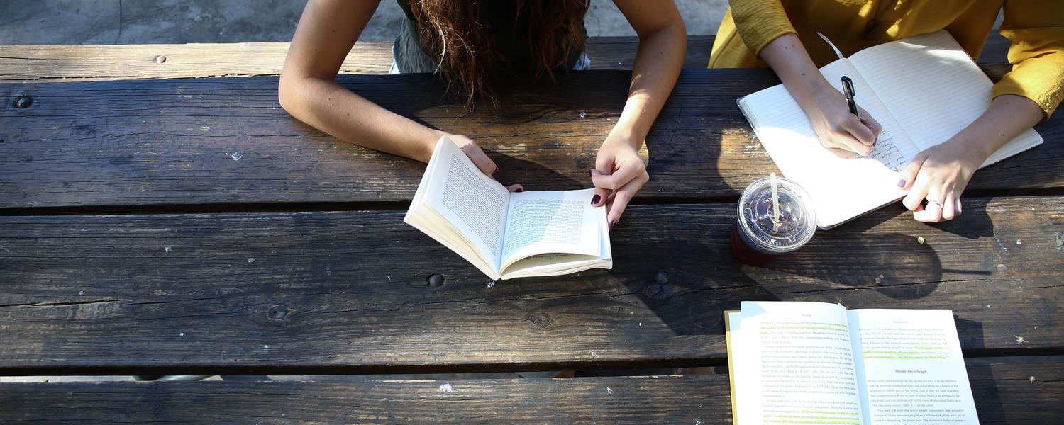 students studying