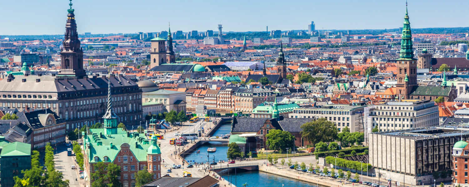 Image of Aarhus city from aerial perspective