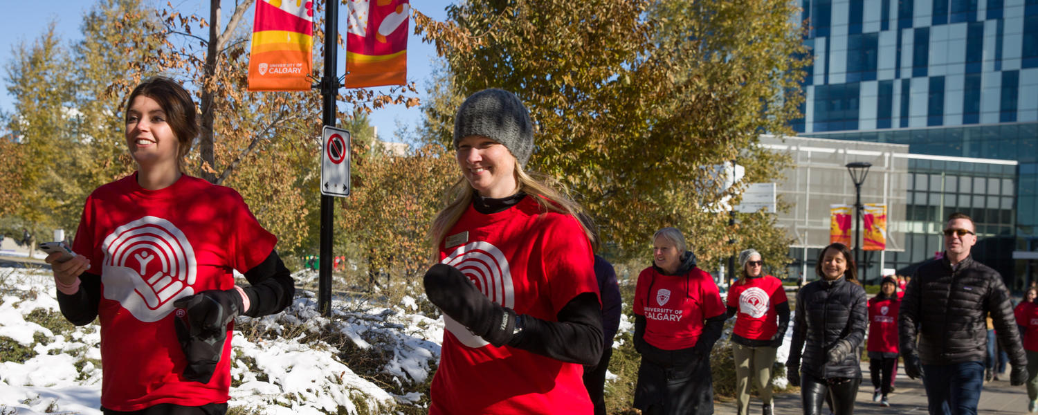 University of Calgary students, faculty, and staff participate in the 4th Annual Werklund School of Education Walk/Run on Thursday, October 10, 2019.