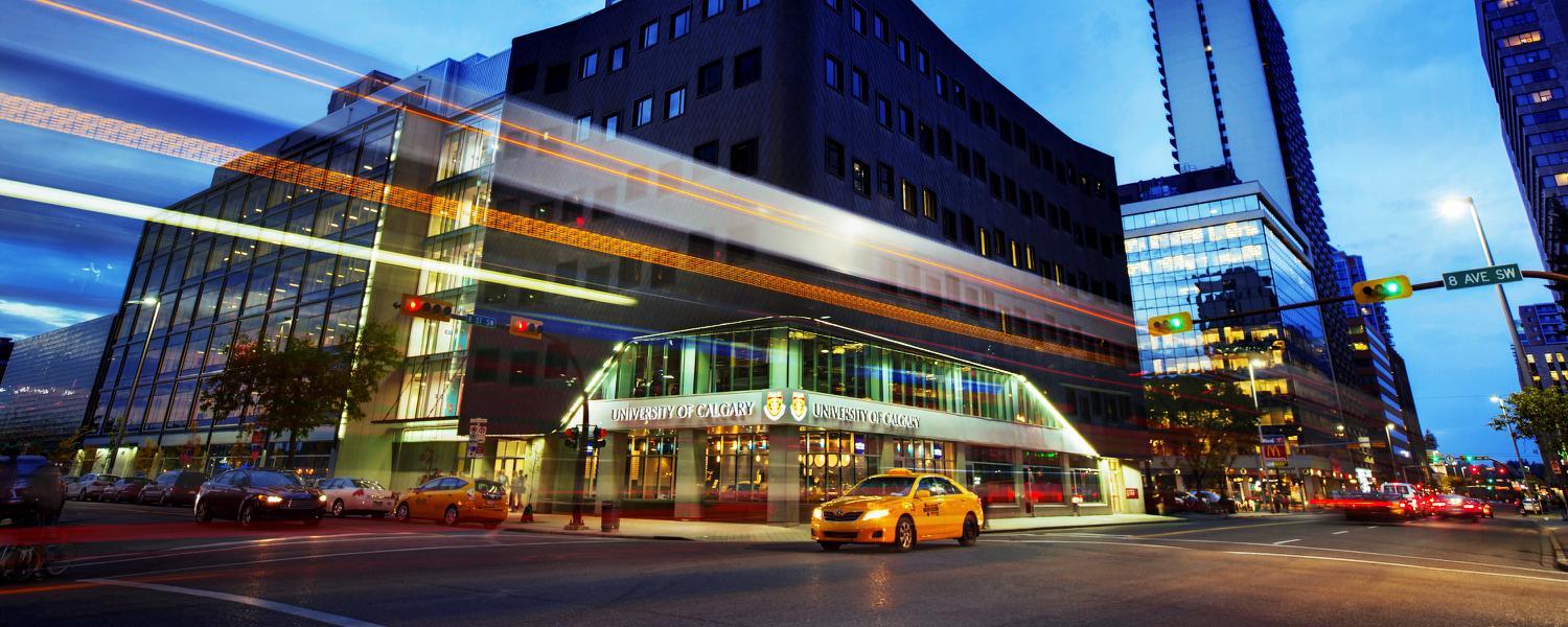 Downtown campus at night