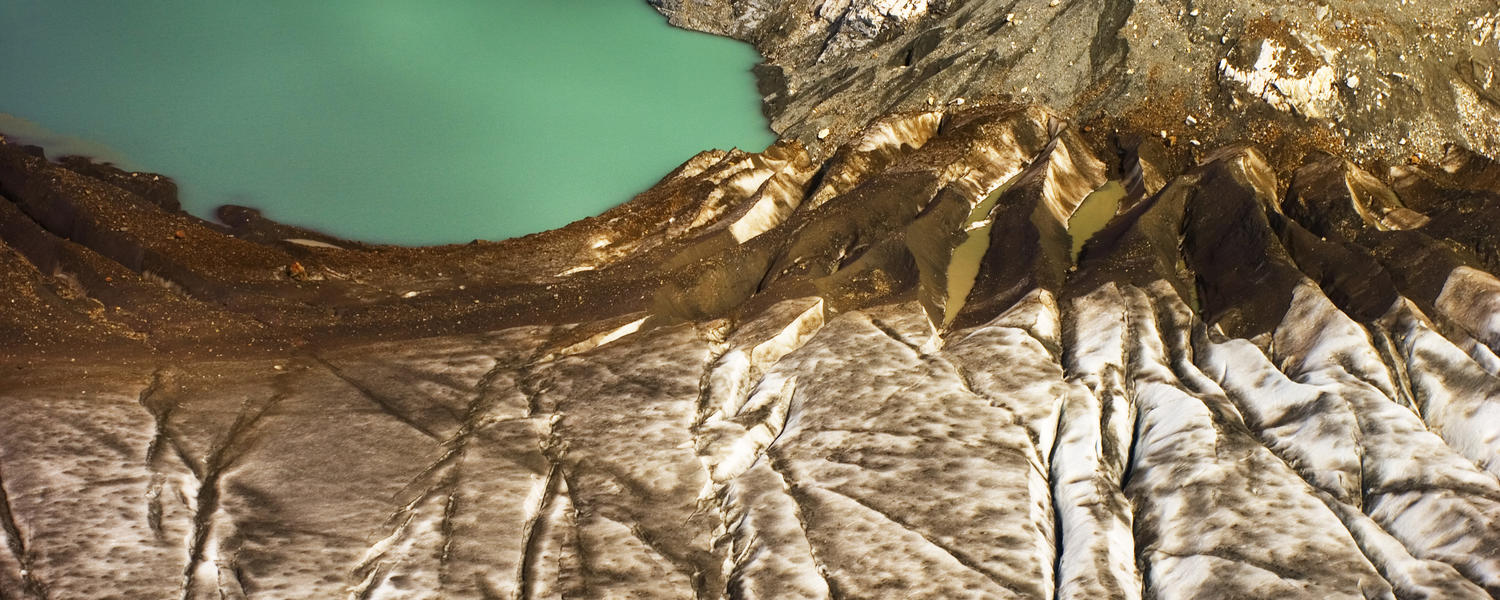 Photograph of supraglacial pond on Brady Glacier, Alaska
