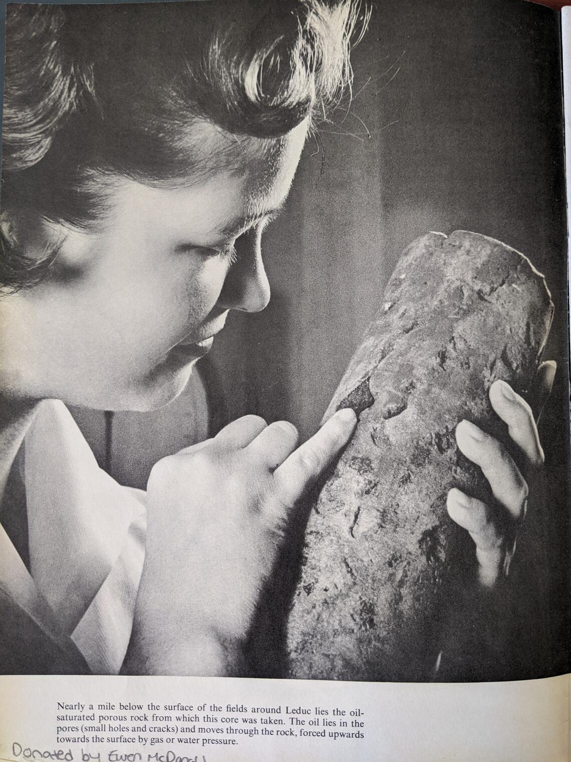 woman holding soil core