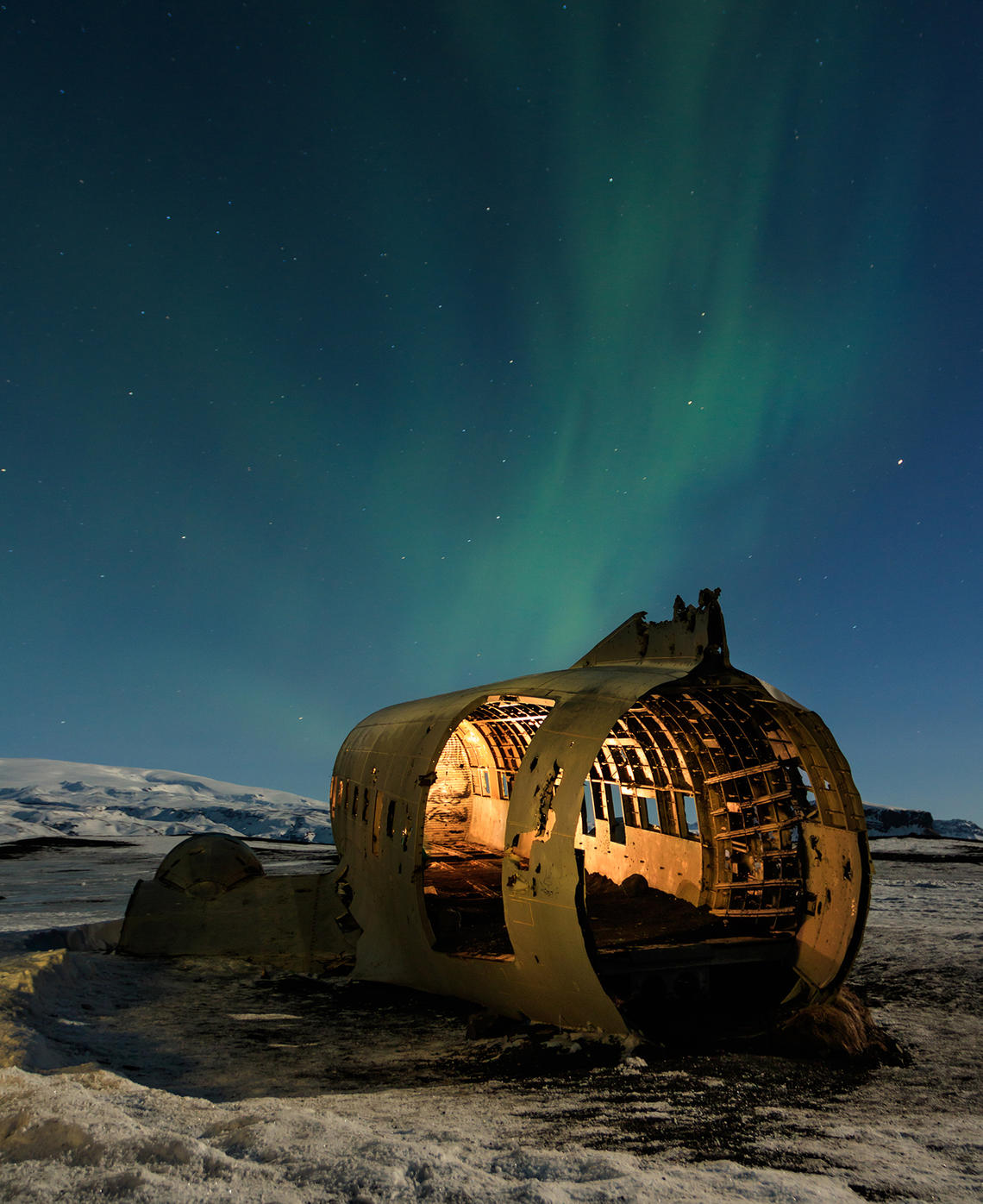 Image taken by student of Northern Lights in Norway over a cabin Image taken by student of Northern Lights in Norway over a cabin