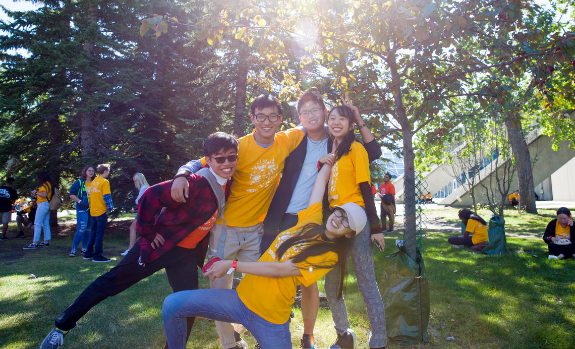 Students at the orientation pep rally 2019