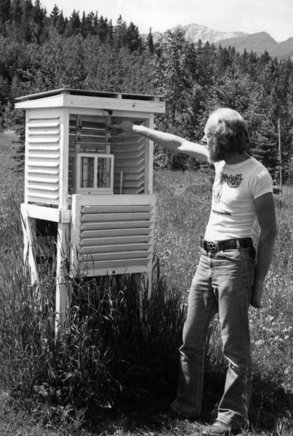 Image of a weather station at the Environmental Sciences Centre at Kananaskis.