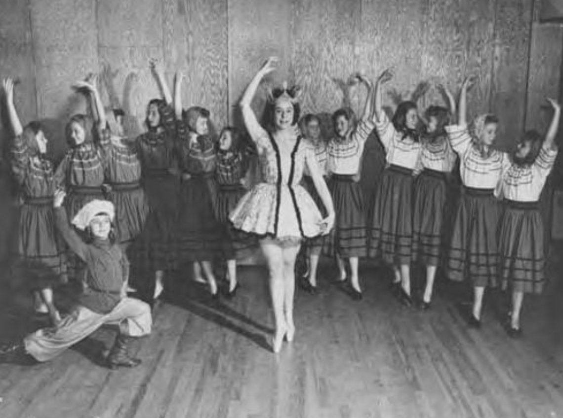 Alberta Ballet Regina Cheremeteff's pupils dancing at Jubilee Auditorium, Calgary, Alberta.