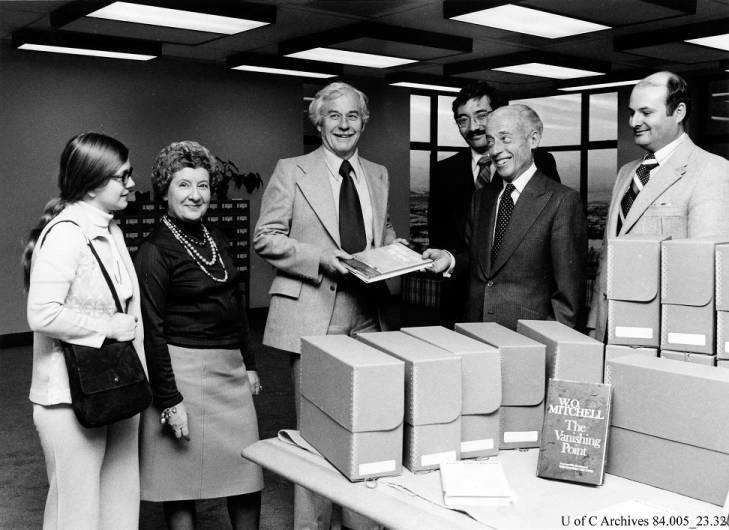 Presentation of W.O. Mitchell fonds to Library Presentation of W.O. Mitchell fonds to Library