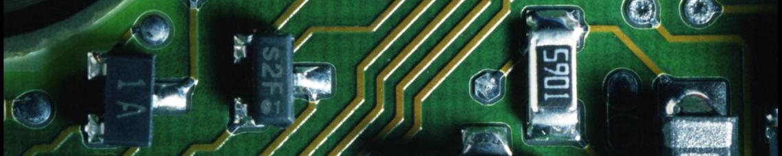 Image of a closeup of a computer circuit board