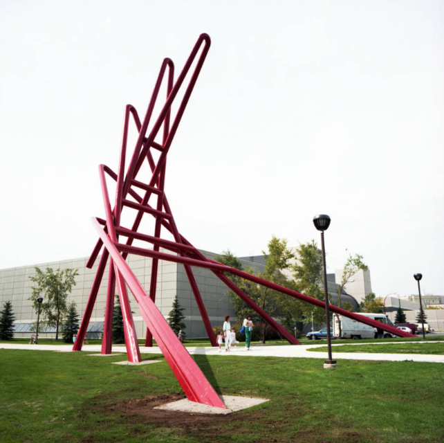 Image of The Spire created by Charles Boyce and commissioned as one of the artworks for the Olympic Oval.
