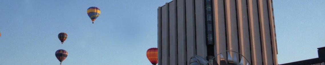 Up, Up and Away! Hot air balloons seen from campus