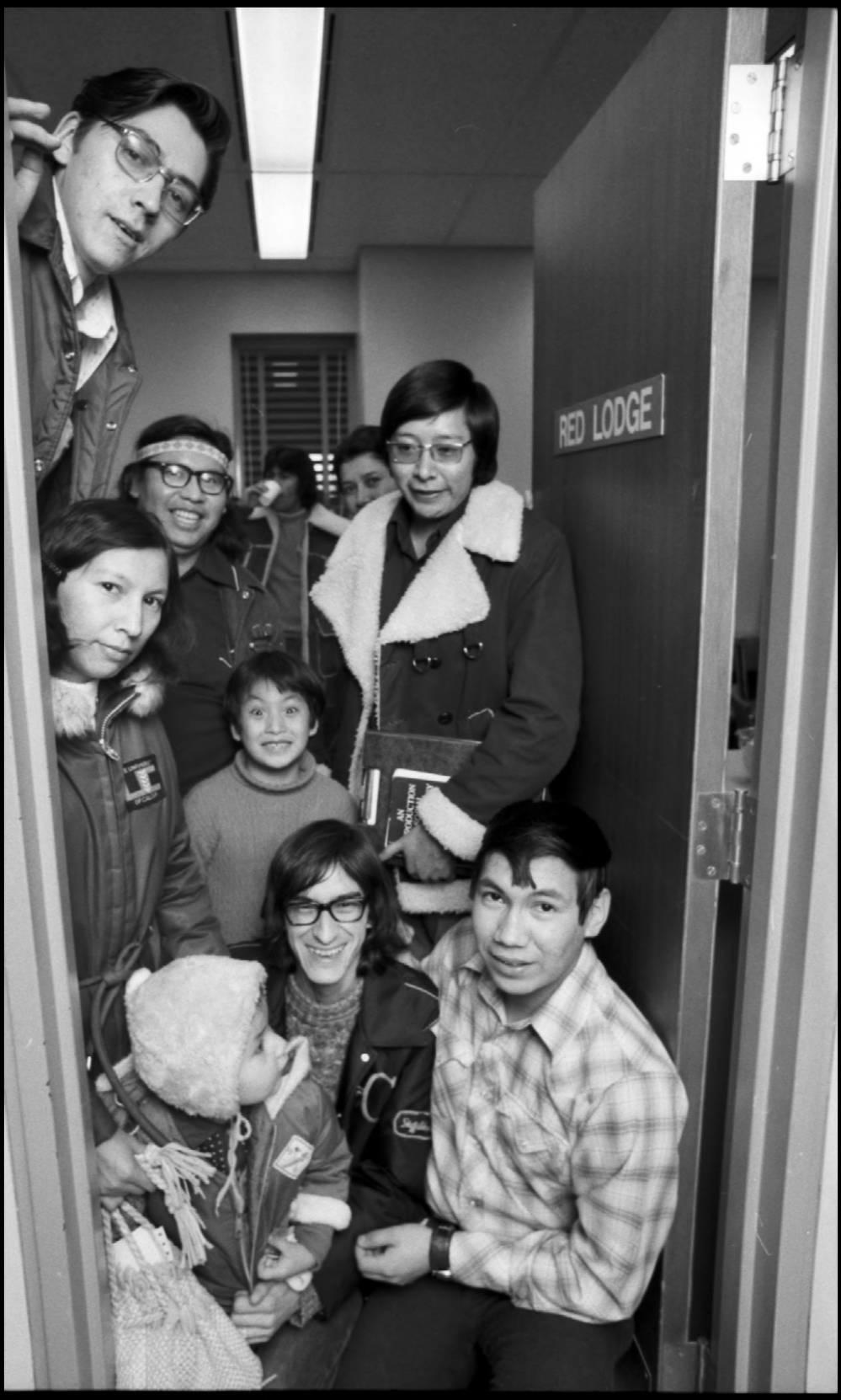 Aboriginal students using the Red Lodge Indian Student Room in the Education building in December 1972 Aboriginal students using the Red Lodge Indian Student Room in the Education building in December 1972