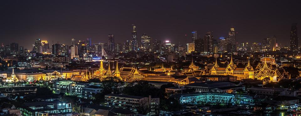 Bangkok skyline at night