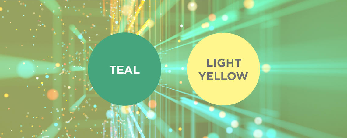 Teal and Light Yellow