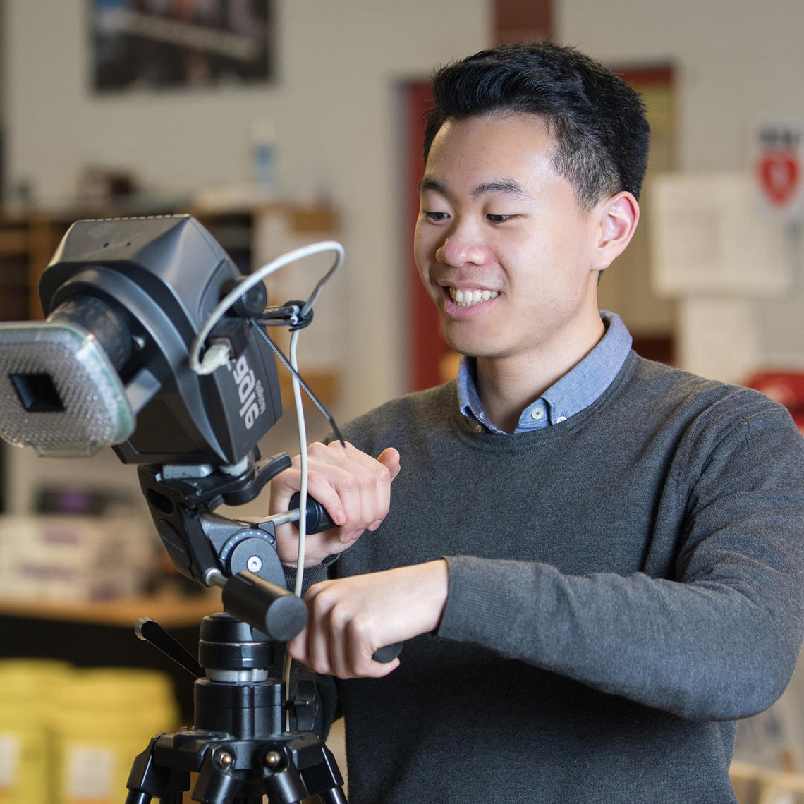 Mathieu Chin conducts research as part of his experiential learning