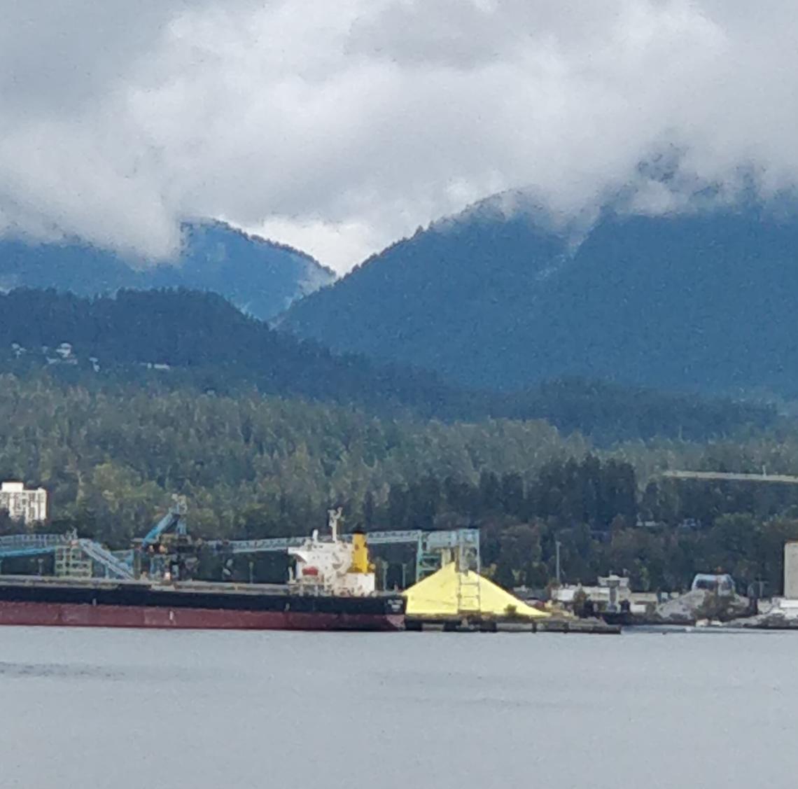 Sulfur pile in North Vancouver