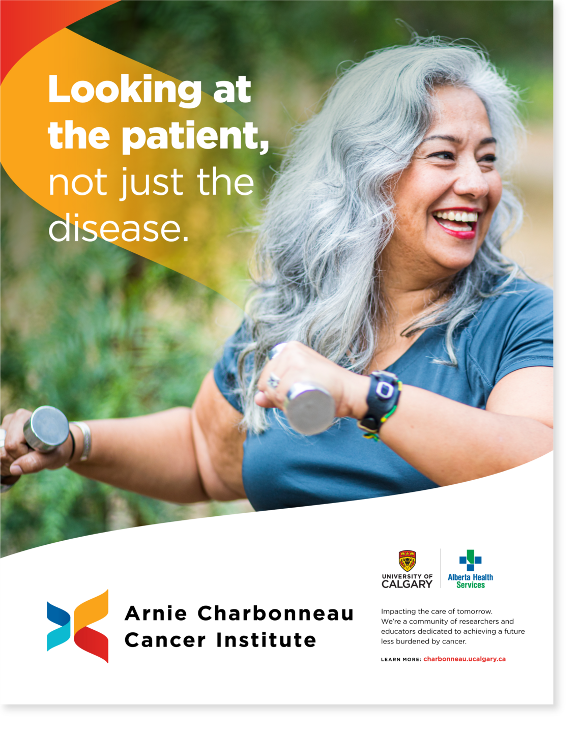 Arnie Charbonneau Cancer Institute ad example