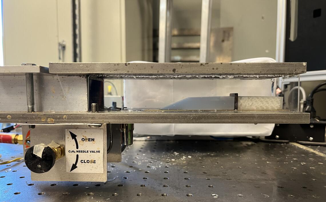 Hybrid rocket slab burner