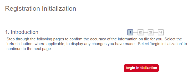 Initialize Registration