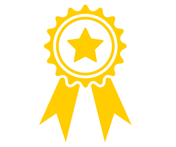 A badge with a star.