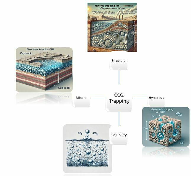 CO2 storage mechanisms