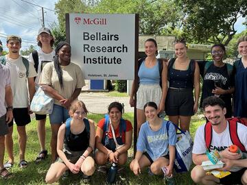 Group of students in Bellairs Research Institute