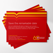 A pile of postcard sized invitations