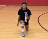 Athlete performing the forward direction of the Clock lunge (Level 1) exercise